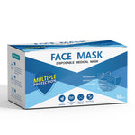 THREE PLY DISPOSABLE FACE MASK - BOX OF 50